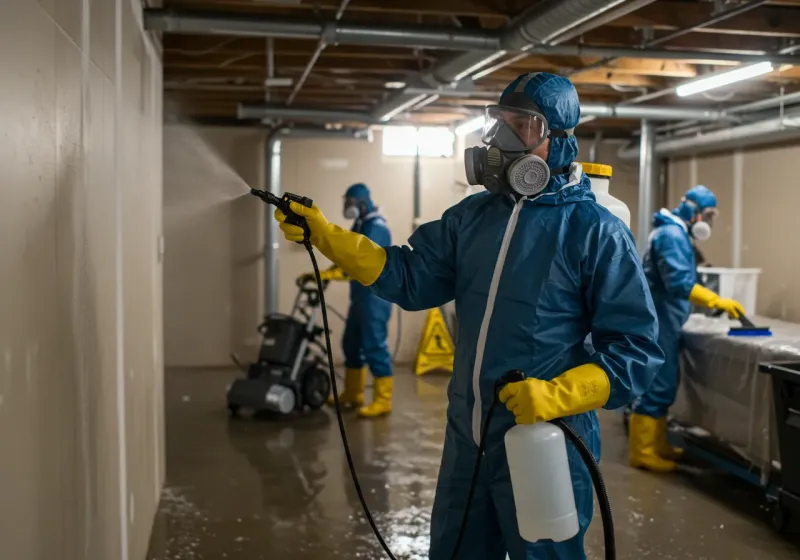 Basement Sanitization and Antimicrobial Treatment process in Biloxi, MS